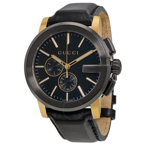 gucci watches mens black|Gucci g chrono watch black.